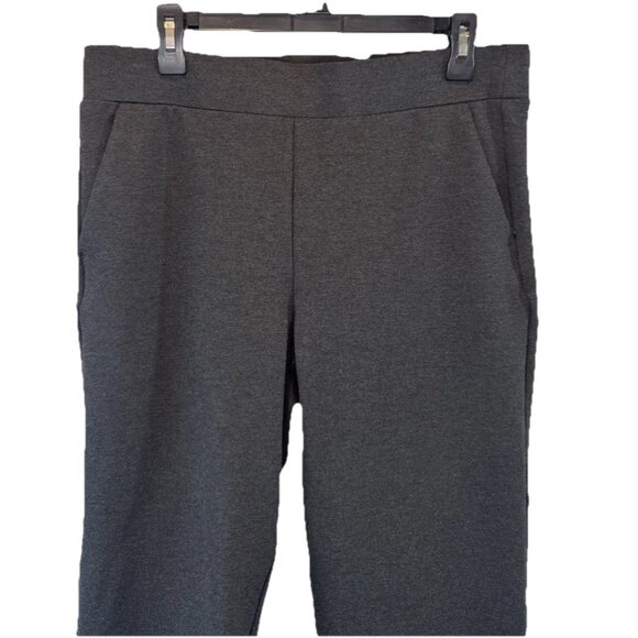 LOFT Womens Gray Pull On Straight Leg Ponte Pants Sz L NEW Classic Minimalist - Picture 2 of 10